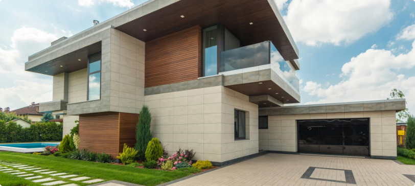 Modern House with a Newly Created Driveway and Front Garden