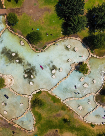 Man Made Pond and Wetlands Area from Above