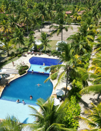 Newly Built Resort Pool and Pond Area